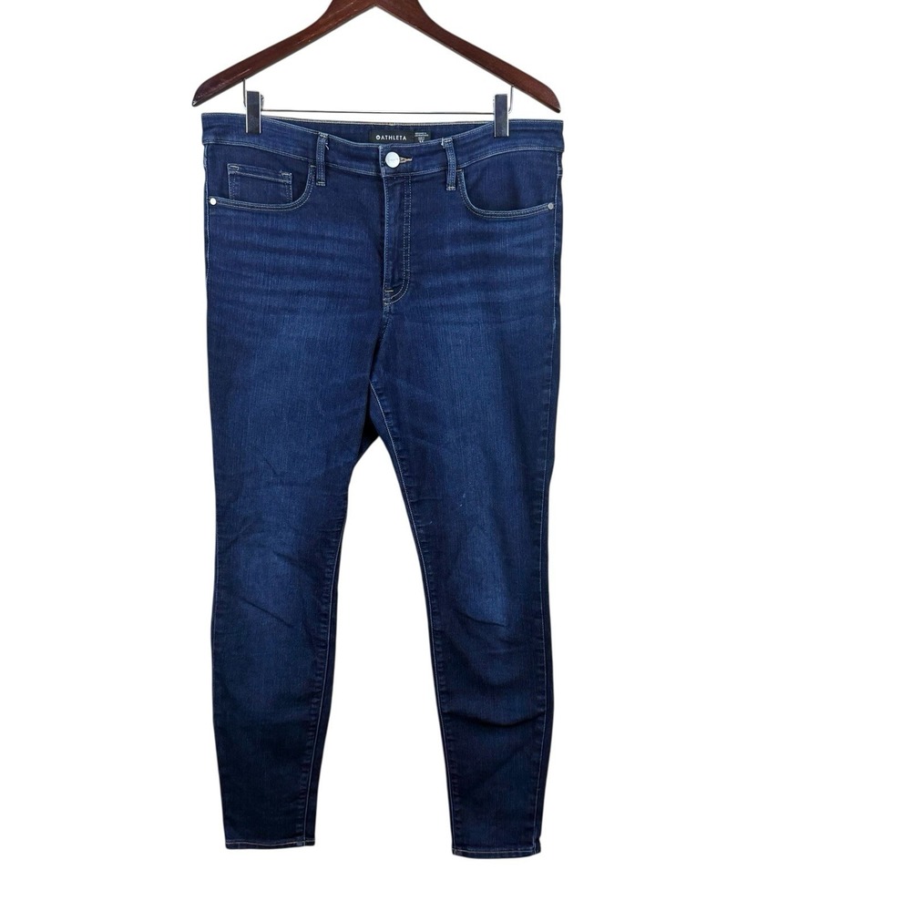 Athleta Womens‎ Jeans size 14 Sculptex Dark Blue EUC